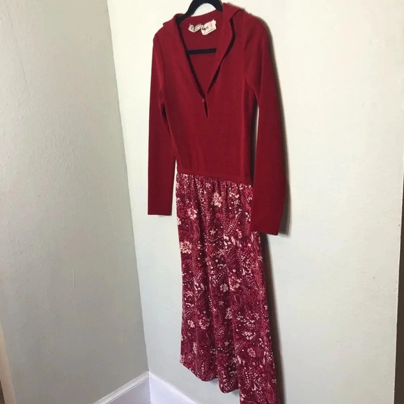 Vintage 60s/70s Goldworm Italian  Wool Dress Size 12 - Picture 2 of 6